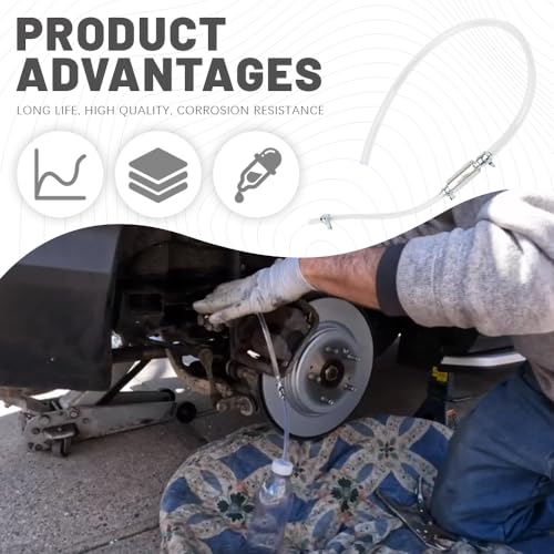 Brake Bleeder Kit with One Way Check Valve, Hydraulic Brake & Clutch Bleeding Tool, Universal Brake Bleeder Hose with Clamp for Car Motorcycle Truck ATV
