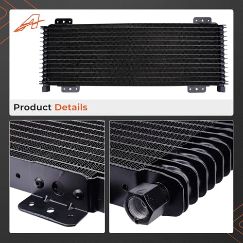 40k Transmission Cooler Kit LPD47391, Heavy Duty 40,000 GVW Low Pressure Drop Oil Cooler, Brazed Aluminum Trans Cooler Compatible with Tru-Cool 40k for Trucks, RVs & Towing Vehicles (Black) - color: Black