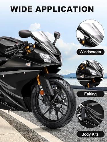 Chrome Motorcycle Fairing Bolt Kit, 195Pcs Stainless Steel M5 M6 - color: silver