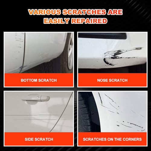 2 in 1 Touch Up Paint for Cars, Car Paint Scratch Repair - color: K2-white