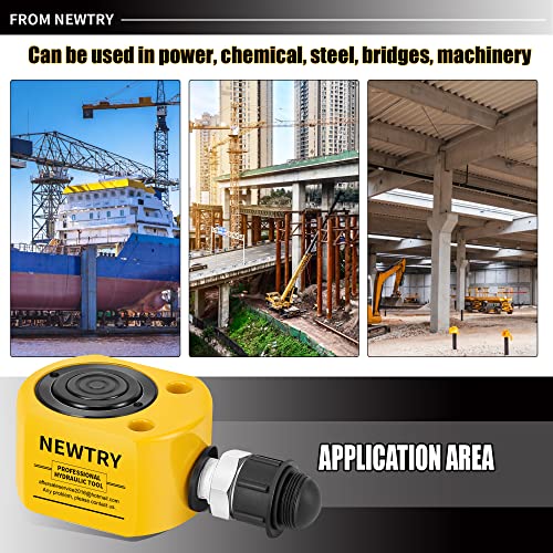 NEWTRY 20T Low Profile Hydraulic Ram Jack, 1.2" Stroke Multi-Section - size: 20T