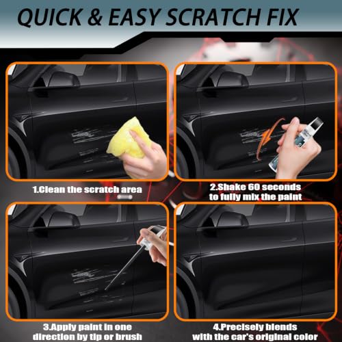 (Solid Black PBSB) Touch up Paint for Tesla Model Y/3/X/S OEM Color Match - color: Car Touch up Paint(Solid Black(PBSB)) Compatible with Tesla Model Y/3/X/S