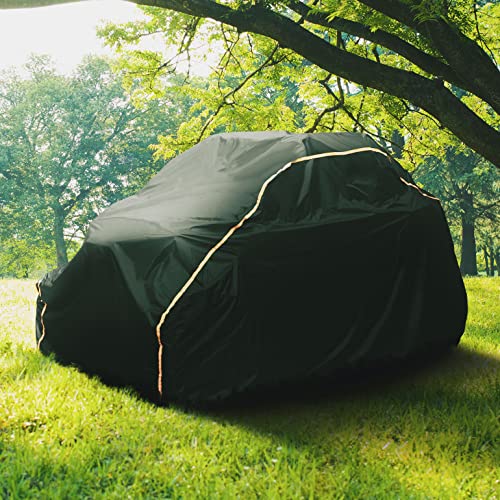KEMIMOTO UTV Cover 2 Seater All-Weather Protection, Compatible with Polaris Ranger XP 1000,Mule,Pioneer,Wolverine,CFMOTO UForce, Ranger Cover 2-3 Seater PU Oxford Cloth Windproof Medium Size - size: Medium