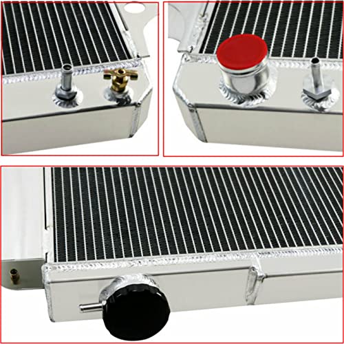 4 Row Radiator For Jeep Wrangler TJ YJ 2.4 2.5 4.0 4.2L 1987-2006 - size: 4 Row Radiator+CNC 1.3Bar Cap