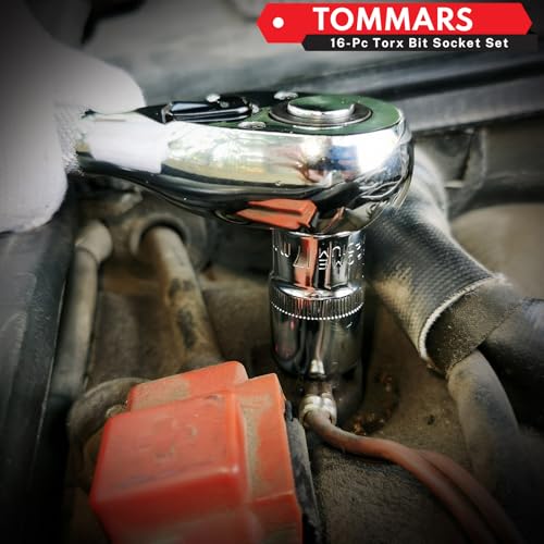 TOMMARS 16-Piece 3/8" Drive Conventional Torx Socket Set - style: Torx Bit Socket