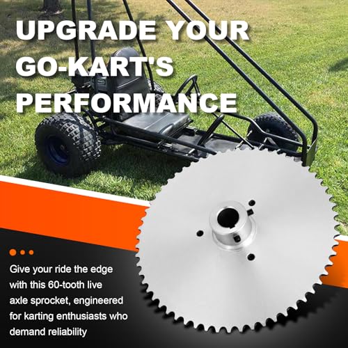 Podoy 60 Tooth Go Kart Live Axle Sprocket for 40 41 420 Chain