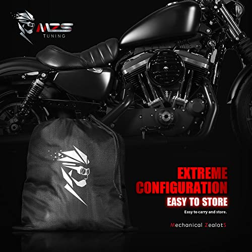 MZS 420D Waterproof Motorcycle Cover for HD Sportster XL Softail Dyna Vrod - size: 96" Cruiser