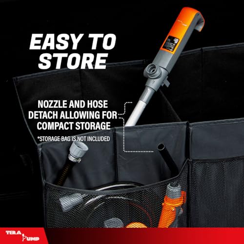 TERA PUMP 3rd Gen. Fuel Transfer Pump w/Quick Flow Control Nozzle - style: 8.2 ft Pump (3 Pwr Options)