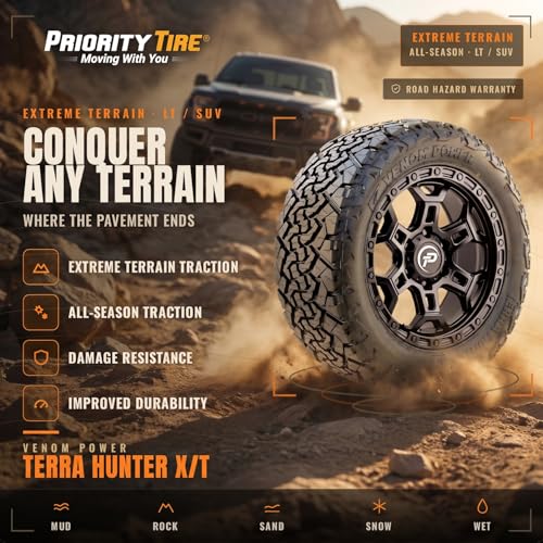 Venom Power Terra Hunter X/T LT35X12.50R17 Extreme Terrain E (10 Ply) Tire - size: 35X12.50R17