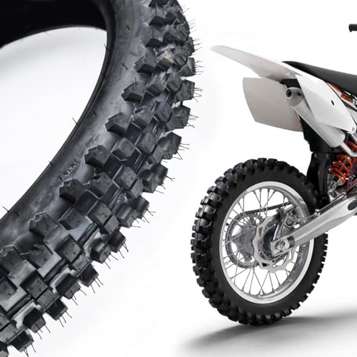 Dirt Bike Rear 90/100-16 3.25/3.50-16 Tire and Inner Tube for 150cc KX100 KLX140 TTR125 CRF150 XR100 RM85L RM100 Baja DR125 Pit Bike Off Road Motocross Motorcycle Heavy Duty
