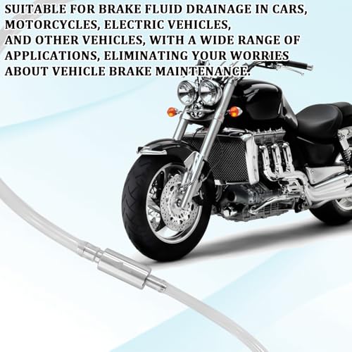 Brake Bleeder Hose Kit One-Way Check Valve Universal for Car Motorcycle Bicycle Clutch & Hydraulic System, One-Way Brake Fluid Bleeder Kit with Screw Caps Spring Clamps Accessories Kit (1 Set) - size: 1 Set