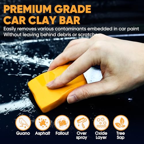 TEAWOO Car Clay Bar 4 Pack 400g, automotive clay bar, Car Detailing Cleaner - size: 4 Count