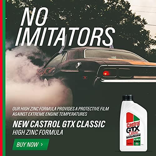 Castrol GTX Classic 20W-50 Conventional Motor Oil, 1 Quart, Pack of 6 - size: 1 Quart, Pack of 6