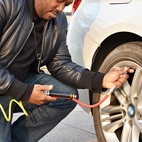 Bayonet-Style Tire Inflator with Pressure Gauge, 20-120 PSI, 1/4’’ NPT Inlet - size: 1/4'' NPT inlet
