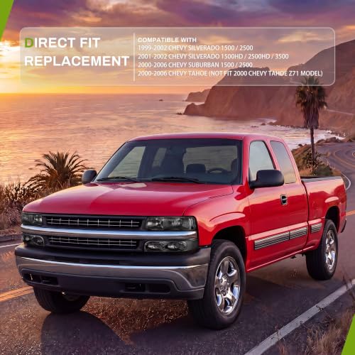 AUTOSAVER88 Headlight Assembly Compatible with 99-02 Silverado 1500/2500 - color: OE - Chrome/Clear/Smoke