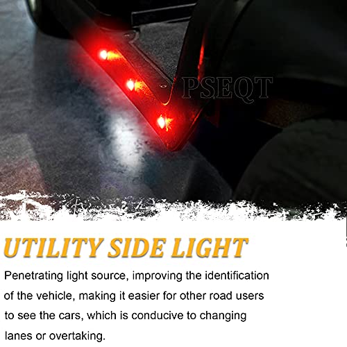 PSEQT 3/4 Inches Round Trailer LED Side Marker Lights Clearance Turn Signal Marker Bullet Light Waterproof for Pickup Truck Car Bus Wrangler Van RV ATV UTV 10Pcs Red Marker Light with Smoked Lens - color: Smoked Red