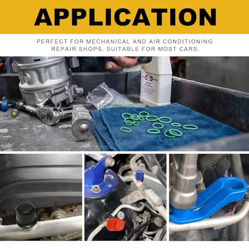 Siptenk Car A/C Repair Kits for R12 & R134A Systems 5 Sets 926PCS - color: 5 Sets 926PCS Car A/C Repair Kits