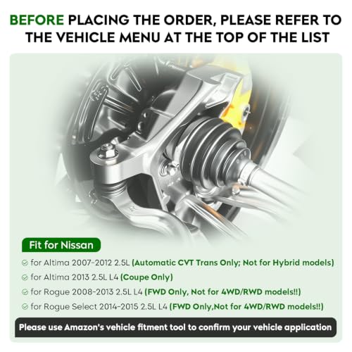 2 pcs Front CV Axle Shaft Assembly for L4 2.5L 66-6262 66-6264
