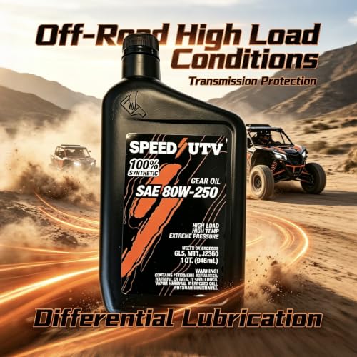 Speed Fully Synthetic UTV Gear Oil, API GL-5Limited Slip Differential Fluid (Normal)