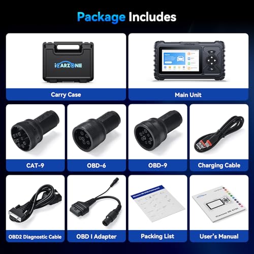 HD S700 Full System Heavy Duty Truck Scanner 8 Services, D-P-F Regen, Injector Coding, Diesel Diagnostic Scan Tool for Cummins, Freightliner, Paccar, International, Mack, Hino, Isuzu and etc