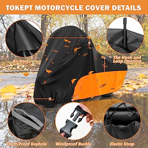 Motorcycle Cover Heavy Duty for Touring Side Box Models - size: Side Box