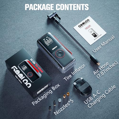 GOOLOO A6 Lite 160 PSI & 7500mAh Tire Inflator Portable Air Compressor