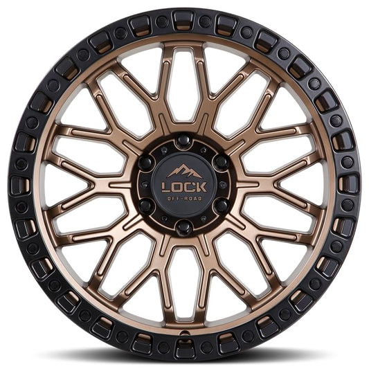 LOCK OFFROAD COMBAT-7957MRMBR 17X9-5X127 1et - Matte Bronze with Matte Black Ring - color: Matte Bronze with Matte Black Ring, size: 17X9 - 5X127 1et
