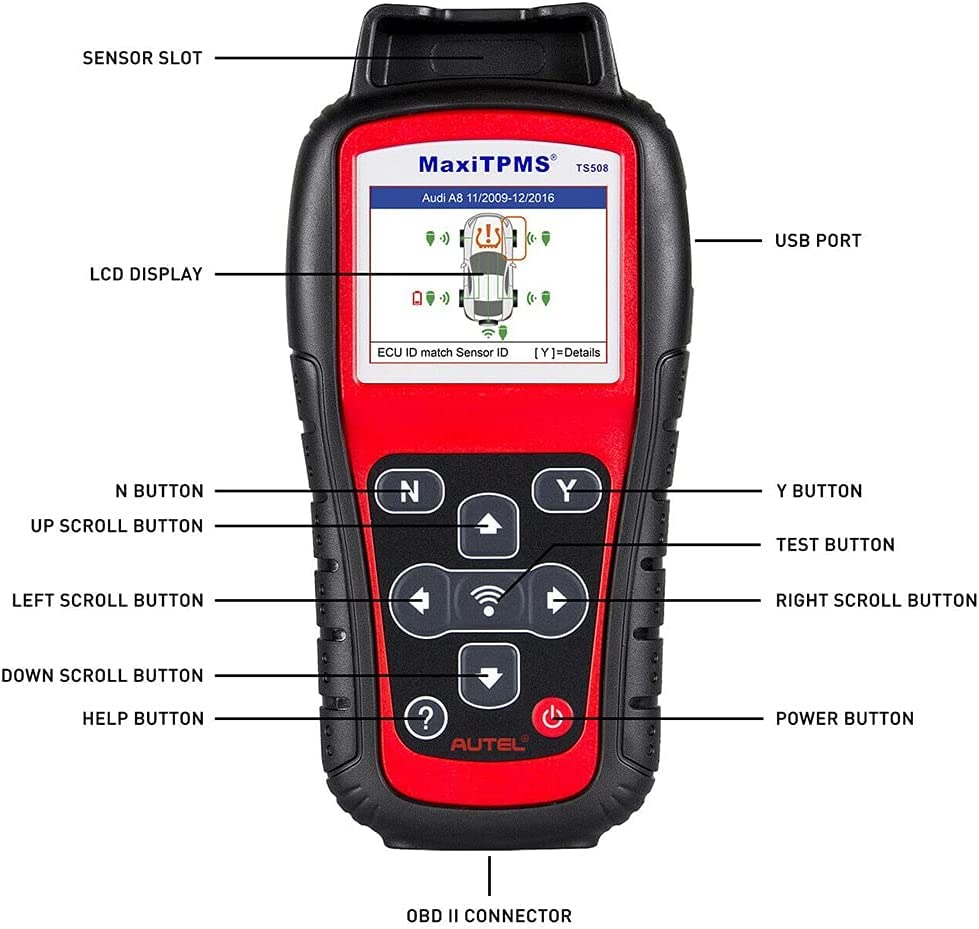 Autel MaxiTPMS TS508WF TPMS Programer TPMS Relearn Activate Tire Sensor