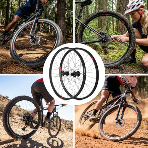 27.5"/29" Thru Axle Boost Mountain Bike Wheelset, Ultralight Aluminum Alloy Rim 32H Bike Wheels, Front 15 * 110mm Rear 12 * 148mm Disc Brake MTB WheelSet, Fit 8/9/10/11 Speed Cassette - size: 27.5" Front+Rear Wheels