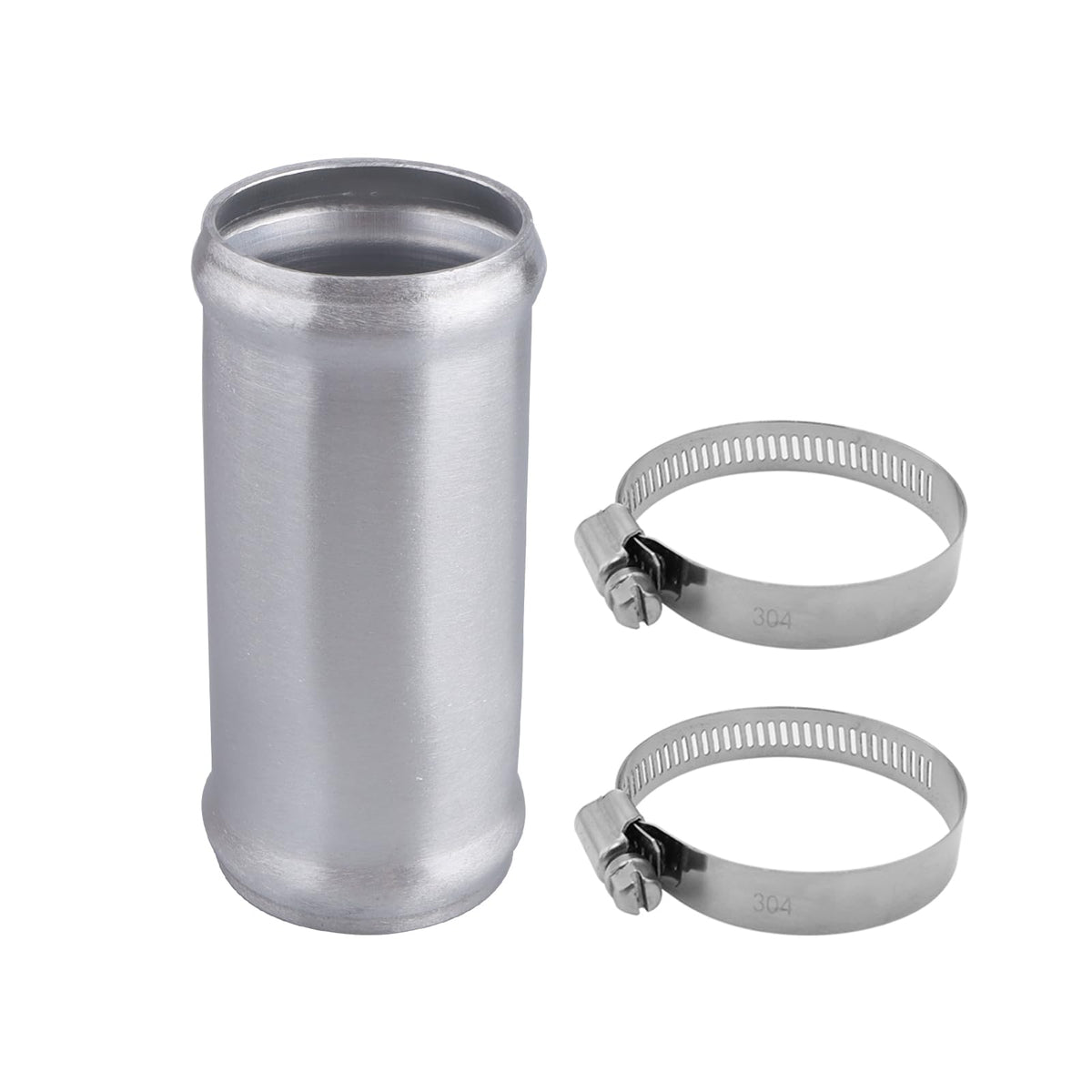 AC PERFORMANCE OD 1.75" Aluminum Tube Hose Joiner with Clamps - size: 1.75" (45mm)