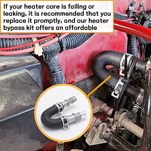 626-001 Engine Heater Core Bypass Kit Engine Heater Core Bypass Kit With 5/8" & 3/4" Hose Fit For Most Common Heater Hoses