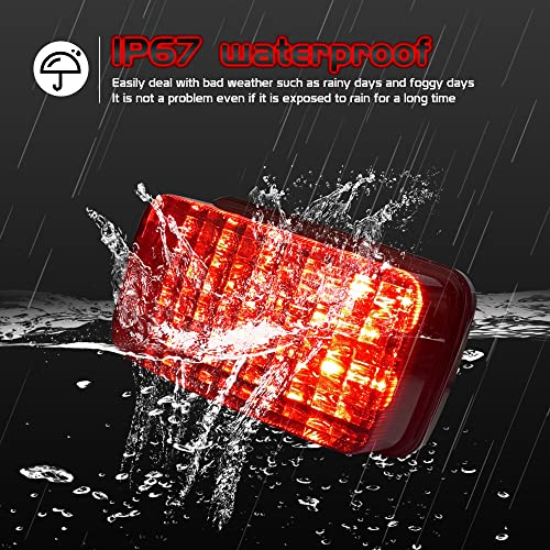 ATV LED Tail Light Taillight 5KM-8472C-10-00 Compatible with Yamaha Rhino Kodiak Grizzly Big Bear Bruin Wolverine Viking(Red lens#1) - color: Red lens#1