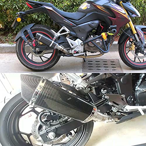 Motorcycle Slip On Muffler,1.5-2" Carbon Fiber Unversal Slip on Silencers