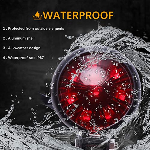 Rich Choices Motorcycle Tail light Brake Lights Running Driving Lamp Taillights for Cafe Racer Chopper Bobber - color: Red