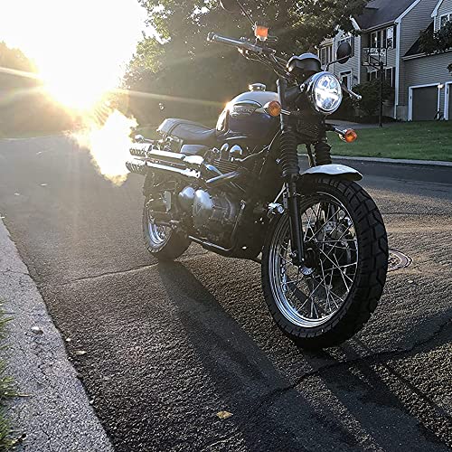 UNI-SHINE Motorcycle 5.75 inch LED Headlight 5-3/4'' DOT Approved with DRL High Low Beam Plug and Play Motor Bike Classic Headlamp - size: 1PC