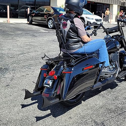 36 Inch Fishtail Slip on Mufflers, Black - color: Black, size: 36"