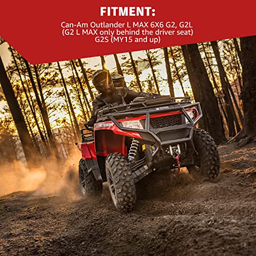 HAKA TOUGH Storage Cargo Box for Can-Am Outlander 450 500 570 800 1000 with 2 GAL (7.5L) Front Rear Waterproof Tool Bed ATV Bin Accessories, Replace OEM # 708200408, Black