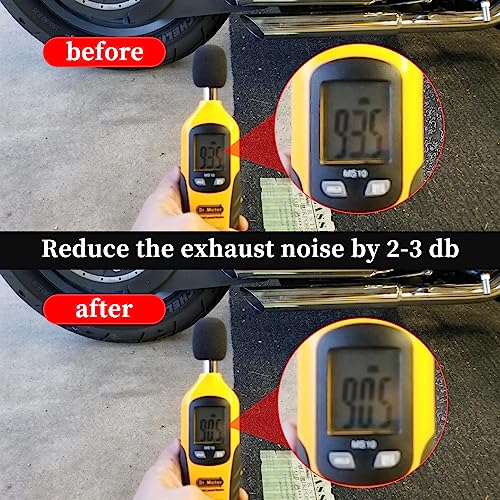 PSLER 2-Inch Motorcycle Exhaust Baffle Noise Eliminator for Shortshots Pair