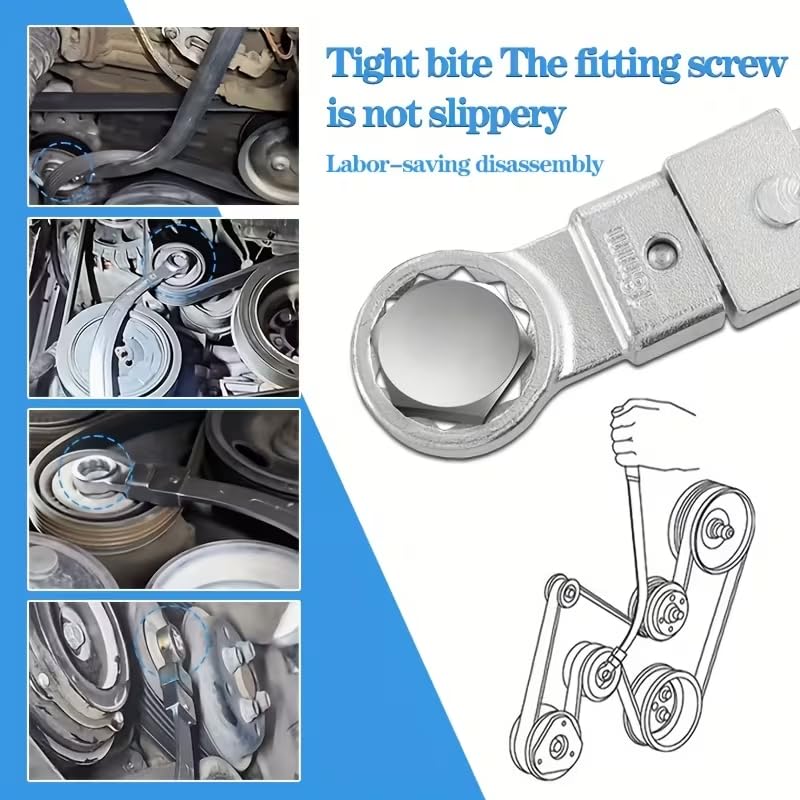 15PCS Serpentine Belt Tensioner Tool Kit 12-Point Wrench