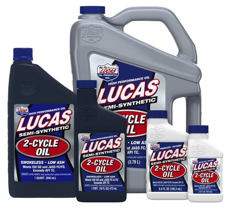 Lucas Oil Semi-Synthetic 2-Stroke High Temp Racing Motor Oil - 6.4 oz. - size: 6.4 Ounce, style: 24 Pack