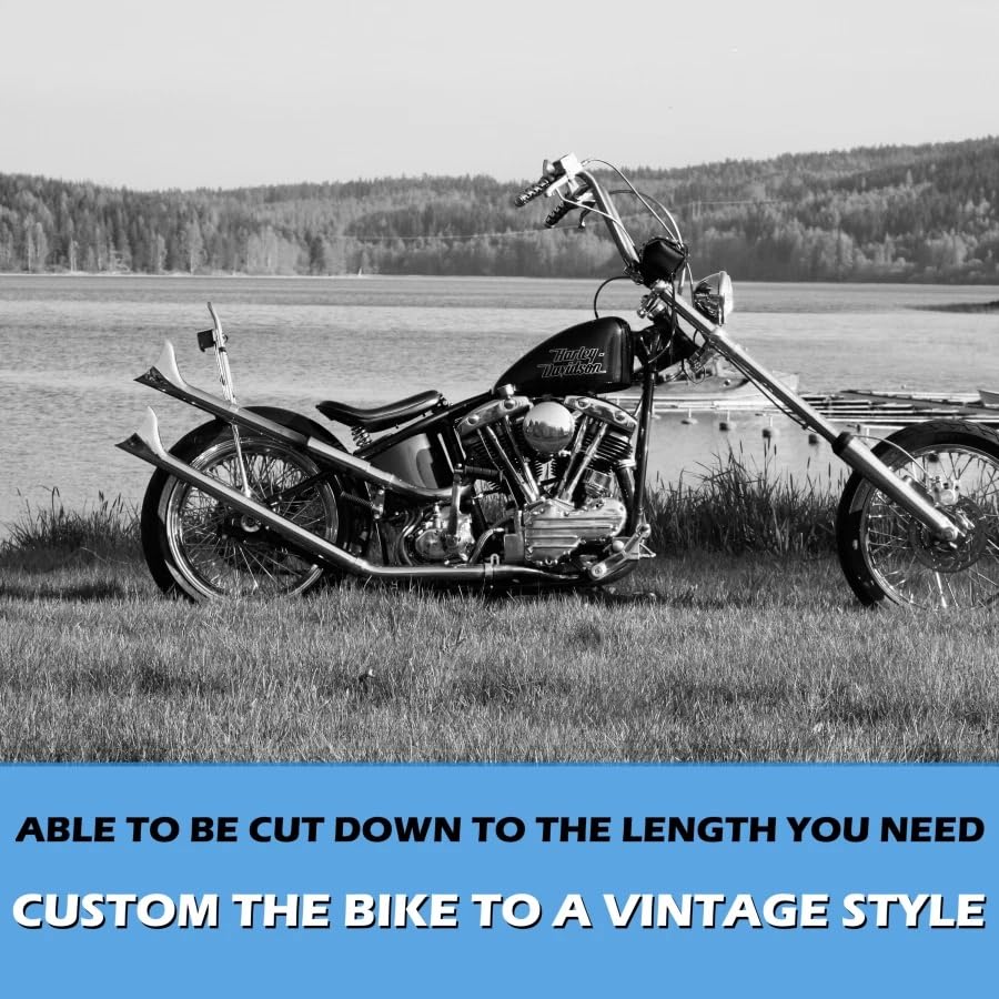 36" 1.875'' Fishtail Muffler for Motorcycle Exhaust 1.75'' Header Pipes