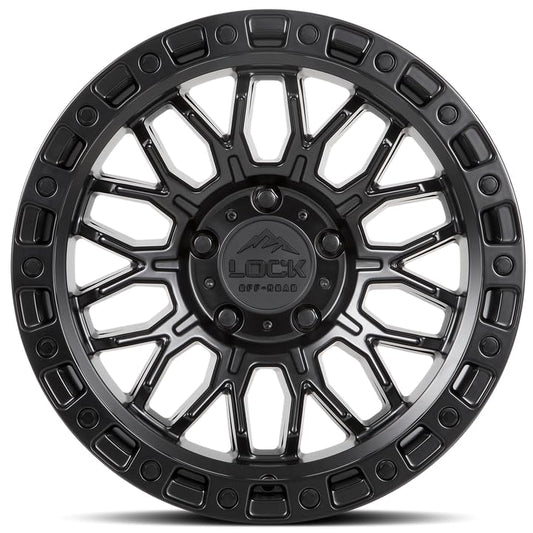 LOCK OFFROAD COMBAT-7957MB 17X9-5X127 1et - Matte Black with Matte Black Ring - color: Matte Black with Matte Black Ring, size: 17X9 - 5X127 1et
