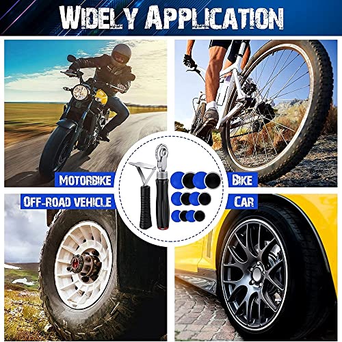 60PCS Tire Patches Tire Patch Kit 32 mm 42 mm 58 mm Tire Repair Kit with Tire Patch Roller Scraping Cutter Tire Repair Tools for Car Truck Motorcycle Bike - size: 60pcs patches
