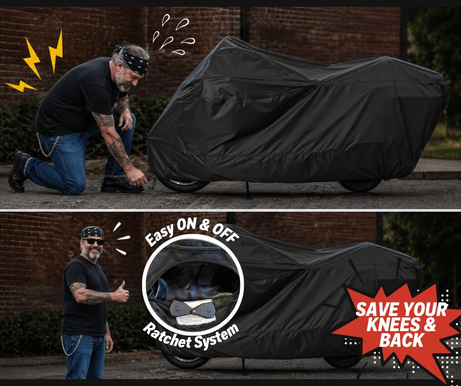 Dowco WeatherAll Plus Ratchet Motorcycle Cover 52003-02 - size: Large (L)