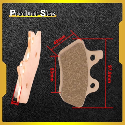 Sintered Disc Brake Pad For Harley Davidson 00-07 Dyna Series, Touring Series, Softail Series, 00-03 Sportster Series, 02-05 V-Rod (3 Set)