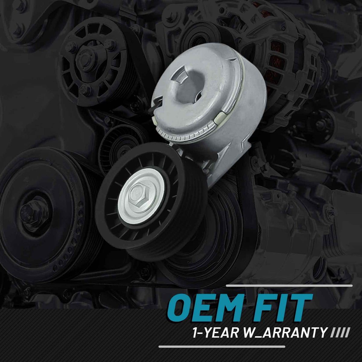 IRONTEK ZZM515980 Belt Tensioner Pulley Assembly fit for Ford (1993-2000 Explorer/ 1994-2000 Ranger), for Mazda 1993-1994 Navajo, for Mercury 1998-1999 Mountaineer #38102 - size: ZZM515980