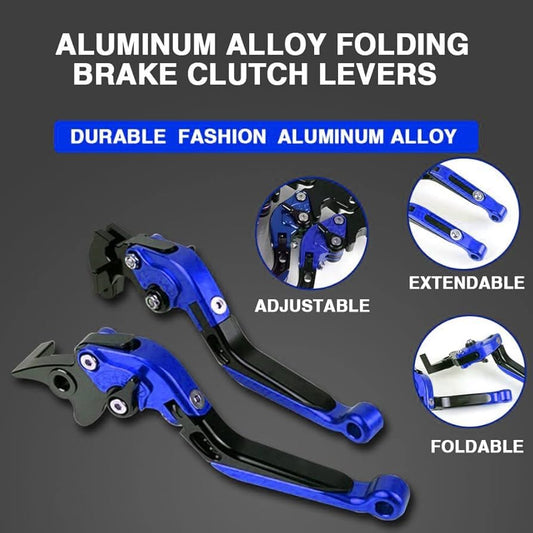 Motorcycle CNC Adjustable Folding Extendable Brake Clutch Levers for Suzuki GSX-R600 1997-2003 GSX-R750 1996-2003 GSX-R1000 2001-2004 (Black Blue) - color: BLACK BLUE