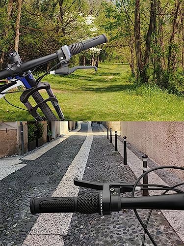 Bike Handlebar Grips Short Mini Bicycle Handlebar Grips 90mm Length Rubber Bicycle Handle Grips Black US114 - size: 3.54IN