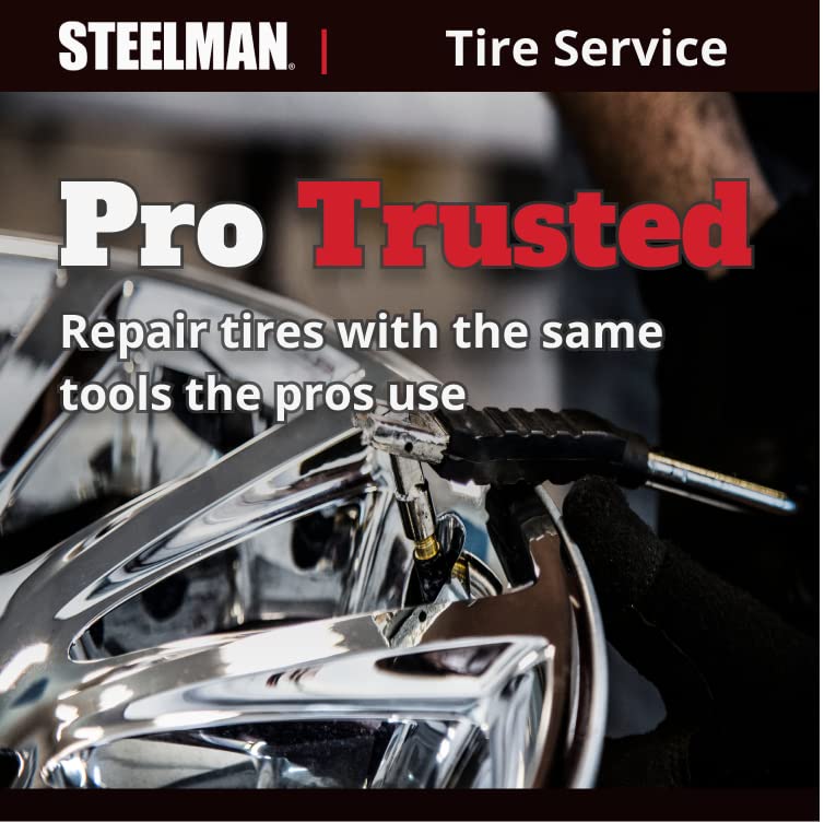 Steelman Valve Stem Puller and Installer Tire Maintenance Tool, Threaded Head, Pivoting Head, Nylon-Coated Steel 11-inch Handle - style: Nylon Housing