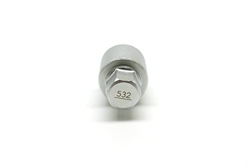 TEMO 532 Anti-Theft Wheel Lock Lug Nut Removal Socket Key for VW Audi VAG - size: Model 532 (1 Piece)